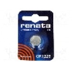 Baterie moneda, 3V, litiu, 48mAh, RENATA - CR1225 B1 Baterie moneda, 3V, litiu, 48mAh, RENATA - CR1225 B1