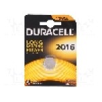 Baterie moneda, 3V, litiu, 80mAh, DURACELL - DL2016