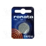 Baterie moneda, 3V, litiu, 90mAh, RENATA - CR2016 Baterie moneda, 3V, litiu, 90mAh, RENATA - CR2016