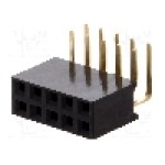 Conector 10 pini, seria {{Serie conector}}, pas pini 2.54mm, CONNFLY - DS1024-2*5R2