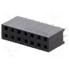 Conector 14 pini, seria {{Serie conector}}, pas pini 2,54mm, CONNFLY - DS1023-2*7S21