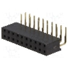Conector 20 pini, seria {{Serie conector}}, pas pini 2.54mm, CONNFLY - DS1024-2*10R2