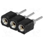 Conector 3 pini, seria {{Serie conector}}, pas pini 2.54mm, CONNFLY - DS1002-01-1*3V13-JK