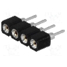 Conector 4 pini, seria {{Serie conector}}, pas pini 2.54mm, CONNFLY - DS1002-01-1*4V13-JK