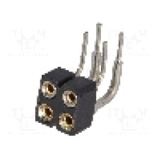 Conector 4 pini, seria {{Serie conector}}, pas pini 2.54mm, CONNFLY - DS1002-01-2*2R13