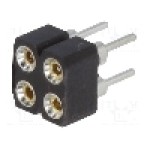 Conector 4 pini, seria {{Serie conector}}, pas pini 2.54mm, CONNFLY - DS1002-01-2*2V13-JK