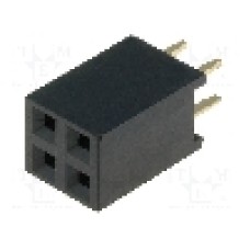 Conector 4 pini, seria {{Serie conector}}, pas pini 2,54mm, CONNFLY - DS1023-2*2S21