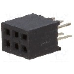 Conector 6 pini, seria {{Serie conector}}, pas pini 1.27mm, CONNFLY - DS1065-03-2*3S8BV
