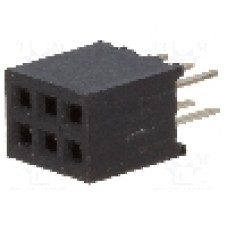 Conector 6 pini, seria {{Serie conector}}, pas pini 1.27mm, CONNFLY - DS1065-03-2*3S8BV