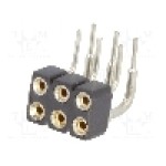 Conector 6 pini, seria {{Serie conector}}, pas pini 2.54mm, CONNFLY - DS1002-01-2*3R13