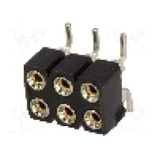 Conector 6 pini, seria {{Serie conector}}, pas pini 2.54mm, CONNFLY - DS1002-01-2*3S13