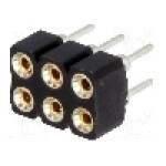 Conector 6 pini, seria {{Serie conector}}, pas pini 2.54mm, CONNFLY - DS1002-01-2*3V13-JK