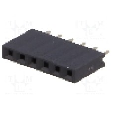 Conector 6 pini, seria {{Serie conector}}, pas pini 2,54mm, CONNFLY - DS1023-1*6S21