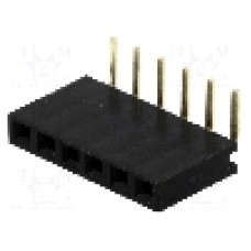 Conector 6 pini, seria {{Serie conector}}, pas pini 2.54mm, CONNFLY - DS1024-1*6RF1