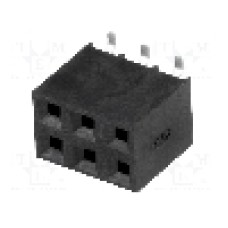 Conector 6 pini, seria {{Serie conector}}, pas pini 2.54mm, NINIGI - ZL264-6DG