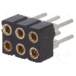 Conector 6 pini, seria {{Serie conector}}, pas pini 2mm, CONNFLY - DS1002-02-2*3BT1F6
