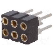Conector 6 pini, seria {{Serie conector}}, pas pini 2mm, CONNFLY - DS1002-02-2*3BT1F6