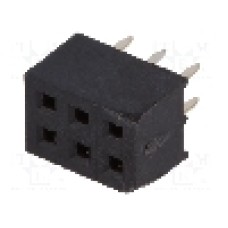 Conector 6 pini, seria {{Serie conector}}, pas pini 2mm, CONNFLY - DS1026-05-2*3S8BV