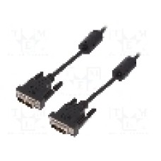 Cablu DIN - DIN, din ambele parţi, DVI-D (18+1) mufa, 2m, negru, ASSMANN - AK-320100-020-S