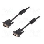 Cablu DIN - DIN, din ambele parţi, DVI-D (18+1) mufa, 5m, negru, ASSMANN - AK-320100-050-S