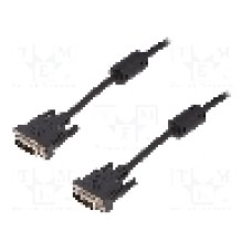 Cablu DIN - DIN, din ambele parţi, DVI-D (18+1) mufa, 5m, negru, ASSMANN - AK-320100-050-S