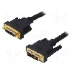 Cablu DVI - DVI, DVI-D (24+1) mufa, DVI-D (24+1) soclu, 10m, {{Culoare izolaţie}}, LOGILINK - CD0006