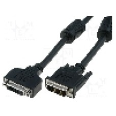 Cablu DVI - DVI, DVI-D (24+1) mufa, DVI-D (24+1) soclu, 10m, negru, ASSMANN - AK-320200-100-S