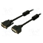 Cablu DVI - DVI, DVI-D (24+1) mufa, DVI-D (24+1) soclu, 3m, {{Culoare izolaţie}}, LOGILINK - CD0004