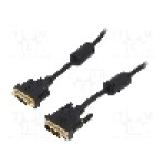 Cablu DVI - DVI, DVI-D (24+1) mama, DVI-D (24+1) tata, 5m, negru, LOGILINK, CD0005, T199562