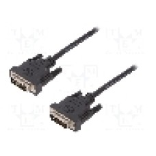 Cablu DVI - DVI, din ambele parţi, DVI-D (18+1) mufa, 2m, negru, ASSMANN - AK-320107-020-S