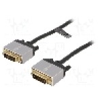 Cablu DVI - DVI, din ambele parţi, DVI-D (24+1) mufa, 1.5m, negru, Goobay - 73971