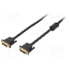 Cablu DVI - DVI, din ambele parţi, DVI-D (24+1) mufa, 1.5m, negru, VENTION - EAABG