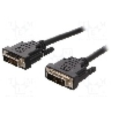 Cablu DVI - DVI, din ambele parţi, DVI-D (24+1) mufa, 1m, negru, ASSMANN - AK-320108-010-S