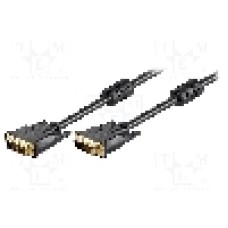 Cablu DVI - DVI, din ambele parţi, DVI-D (24+1) mufa, 20m, negru, Goobay - 93952