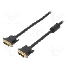 Cablu DVI - DVI, din ambele parţi, DVI-D (24+1) mufa, 2m, negru, VENTION - EAABH