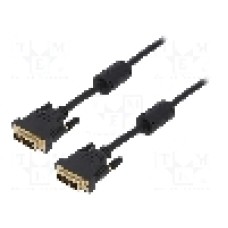 Cablu DVI - DVI, din ambele parţi, DVI-D (24+1) mufa, 3m, {{Culoare izolaţie}}, LOGILINK - CD0002