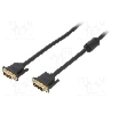 Cablu DVI - DVI, din ambele parţi, DVI-D (24+1) mufa, 5m, negru, VENTION - EAABJ