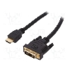Cablu DVI - HDMI, DVI-D (18+1) mufa, HDMI mufa, 10m, negru, ASSMANN - AK-330300-100-S