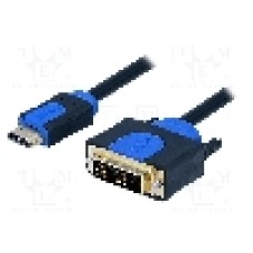 Cablu DVI - HDMI, DVI-D (18+1) mufa, HDMI mufa, 3m, albastru, negru, LOGILINK - CHB3103