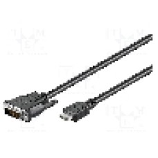 Cablu DVI - HDMI, DVI-D (18+1) mufa, HDMI mufa, 5m, negru, Goobay - 50582