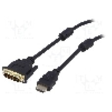 Cablu DVI - HDMI, DVI-D (24+1) mufa, HDMI mufa, 3m, negru, AKYGA - AK-AV-13
