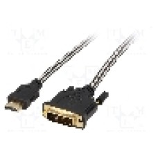 Cablu DVI - HDMI, DVI-D (24+1) mufa, HDMI mufa, 3m, negru, EDNET - 84486