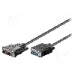 Cablu DVI - VGA, D-Sub 15pin HD mufa, DVI-I (12+5) mufa, 2m, negru, Goobay - 50990