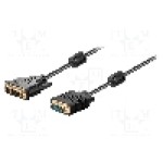 Cablu DVI - VGA, D-Sub 15pin HD mufa, DVI-I (24+5) mufa, 2m, {{Culoare izolaţie}}, Goobay - 93260