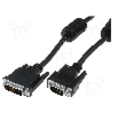 Cablu DVI - VGA, D-Sub 15pin HD mufa, DVI-I (24+5) mufa, 2m, negru, ASSMANN - AK-320300-020-S