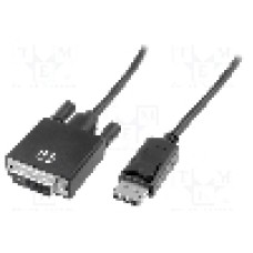 Cablu DisplayPort - DVI, DisplayPort mufa, DVI-D (24+1) mufa, 2m, negru, ASSMANN - AK-340301-020-S