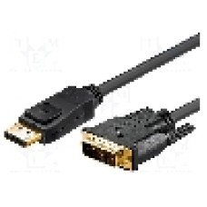 Cablu DisplayPort - DVI, DisplayPort mufa, DVI-D (24+1) mufa, 3m, negru, Goobay - 51962