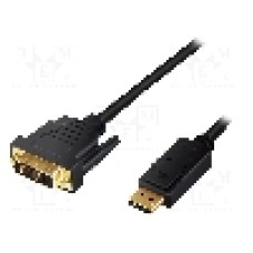 Cablu DisplayPort - DVI, DisplayPort mufa, DVI-D (24+1) mufa, 3m, negru, LOGILINK - CV0132