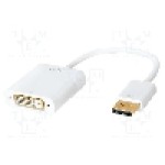 Cablu DisplayPort - DVI, DisplayPort mufa, DVI-D (24+1) soclu, {{Lungime cablu}}, alb, LOGILINK - CV0058B