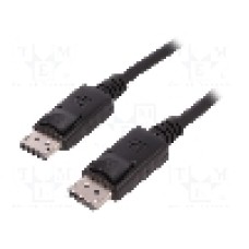 Cablu DisplayPort - DisplayPort, din ambele parţi, DisplayPort mufa, 1.5m, negru, QOLTEC - 50448